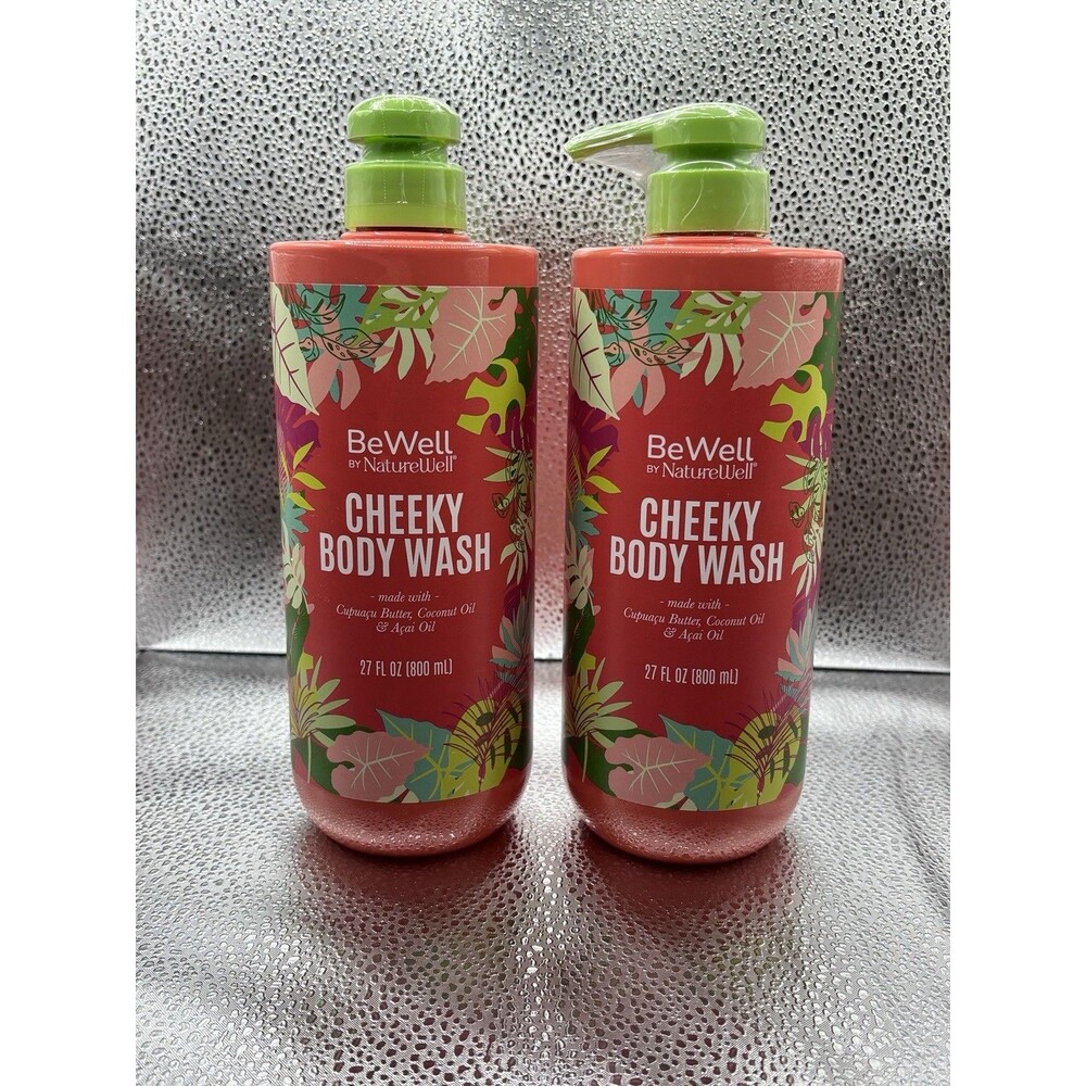 BeWell by NatureWell Cheeky Body Wash 27 oz 2 Pack Cupuaçu Coconut Açaí Oil